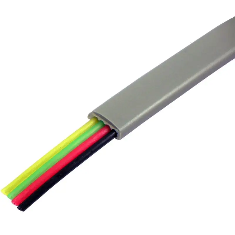 Wrg-1478 – Unshielded 4-Conductor Flat Telephone Cable (28 Awg, 1000 Feet, Silver) 1