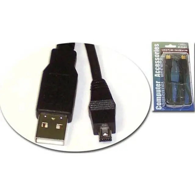 Wvc-905-300Bc Usb-A To Mini-A Cable – 5 Foot, 4-Conductor, Black Jacket 1