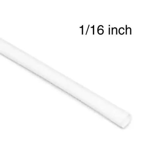 Wya-132D-5 – 1/16" Heat-Shrink Tubing, White, 4 Ft Length, 2:1 Shrink Ratio, Pack Of 5 1