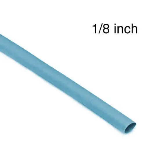 Wya-177D Blue Heat-Shrink Tubing – 1/8" × 4 Ft, 2:1 Ratio, 600V, 125°C High-Temp Rating 1