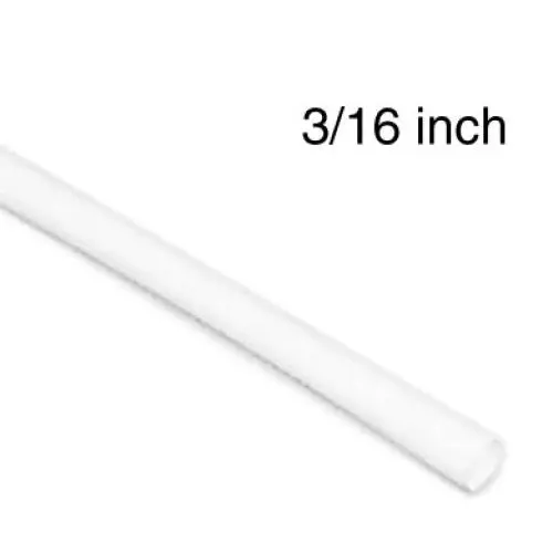 Wya-204B White Heat-Shrink Tubing – 3/16" Id × 4 Ft, 2:1 Ratio, 600V, 125°C Rating 1