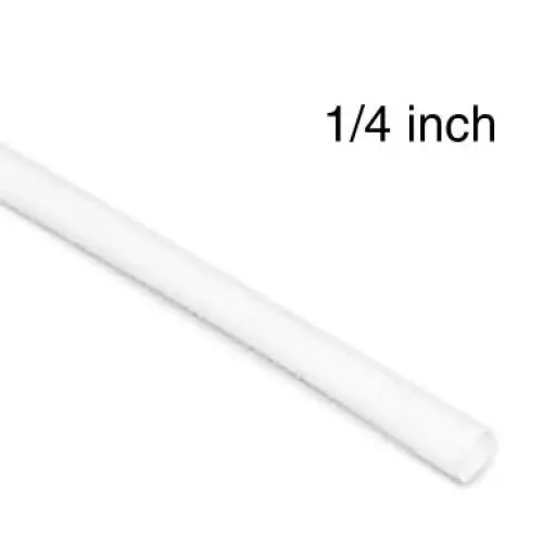 Wya-228F-5 – 1/4″ White Heat-Shrink Tubing (4 Ft, 2:1 Ratio, 600 V / 125°C Rated, 5-Pack) 1