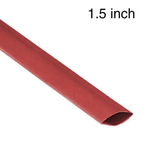 Wya-366 – Red Heat-Shrink Tubing, 1.5" Diameter × 4 Feet, 2:1 Shrink Ratio, 600V, 125°C 1