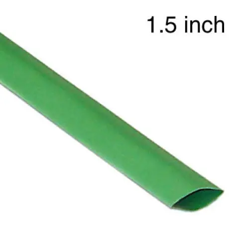 Wya-367 – Green Heat-Shrink Tubing, 1.5" Diameter × 4 Feet, 2:1 Shrink Ratio, 600V, 125°C 1