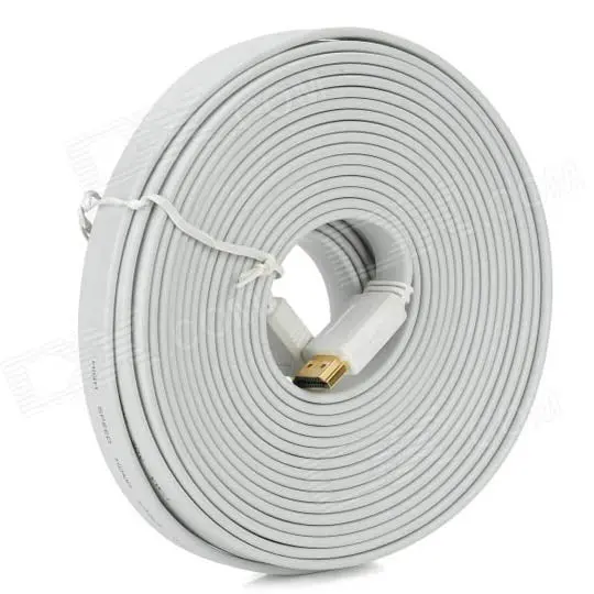 X2Aa-B01-09005M - 15Ft Flat White Hdmi Male-To-Female Extension Cable 1