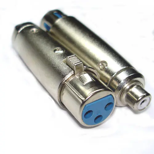 Xlr-To-Rca Adapter – 3-Pin Female To Rca Female Jack, Tin-Plated Metal 1