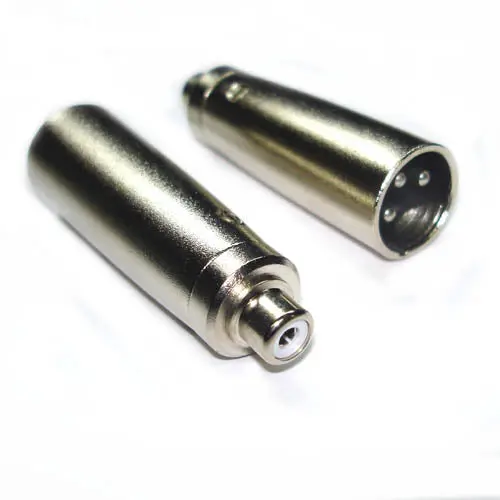 Xlr-To-Rca Adapter – 3-Pin Male To Rca Female Jack, Tin-Plated Metal 1