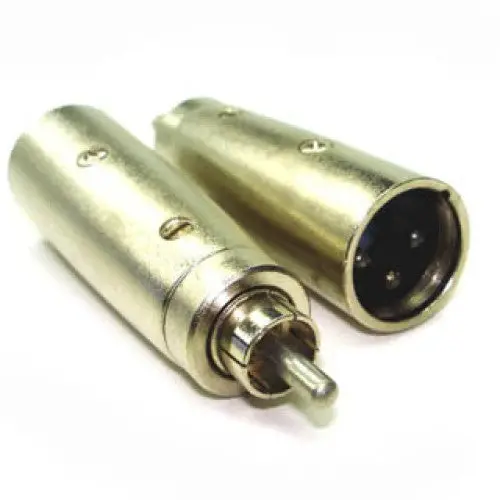 Xlr-To-Rca Adapter – 3-Pin Male To Rca Male Plug, Tin-Plated Metal 1