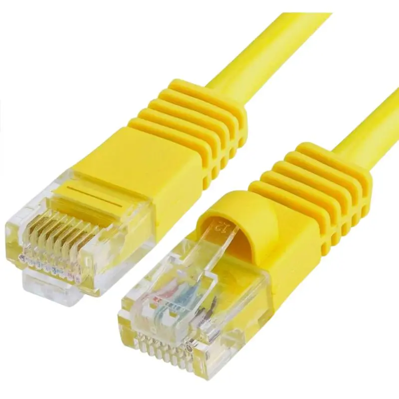 Yellow Cat5E Cross-Connect Patch Cable – 10 Feet, Snagless Boot 1