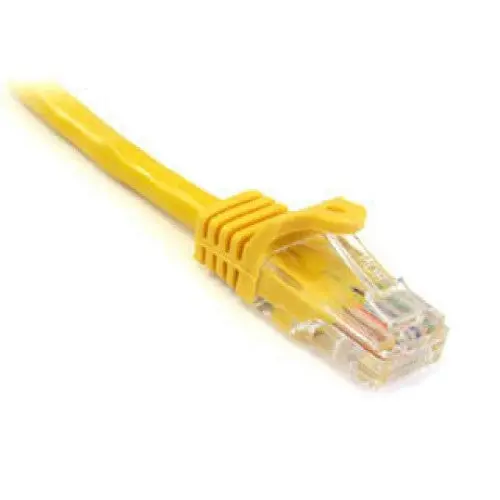 Yellow Cat5E Ethernet Patch Cable – 2 Feet, Snagless Boot 1