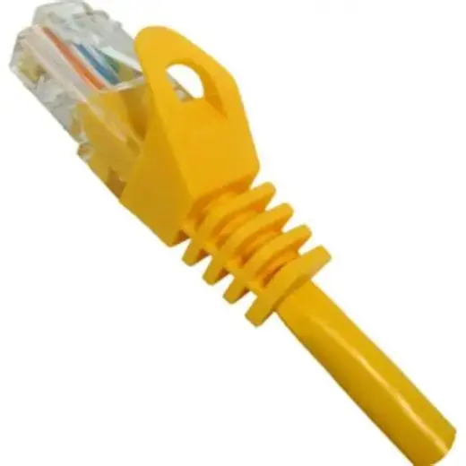 Yellow Cat5E Ethernet Patch Cable – 3 Feet, Snagless Boot 1
