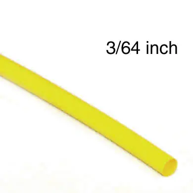 Yellow Heat-Shrink Tubing – 3/64 Inch Id, 20 Meter Roll, High-Temperature Rated 1