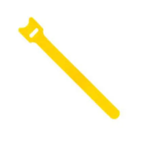Yellow Hook-And-Loop Cable Tie – 8-Inch Length (25 Per Pack) 1