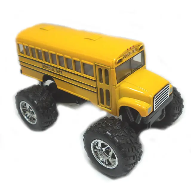 Yellow School Bus Toy – 5-Inch Pull-Back Action Vehicle With Oversized Wheels 1