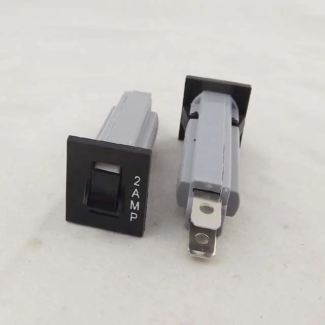Ze-800-2 Rocker-Style Circuit Breaker – 2A, 250Vac, Single-Pole, 16Mm Panel Cutout, Quick-Terminal 1