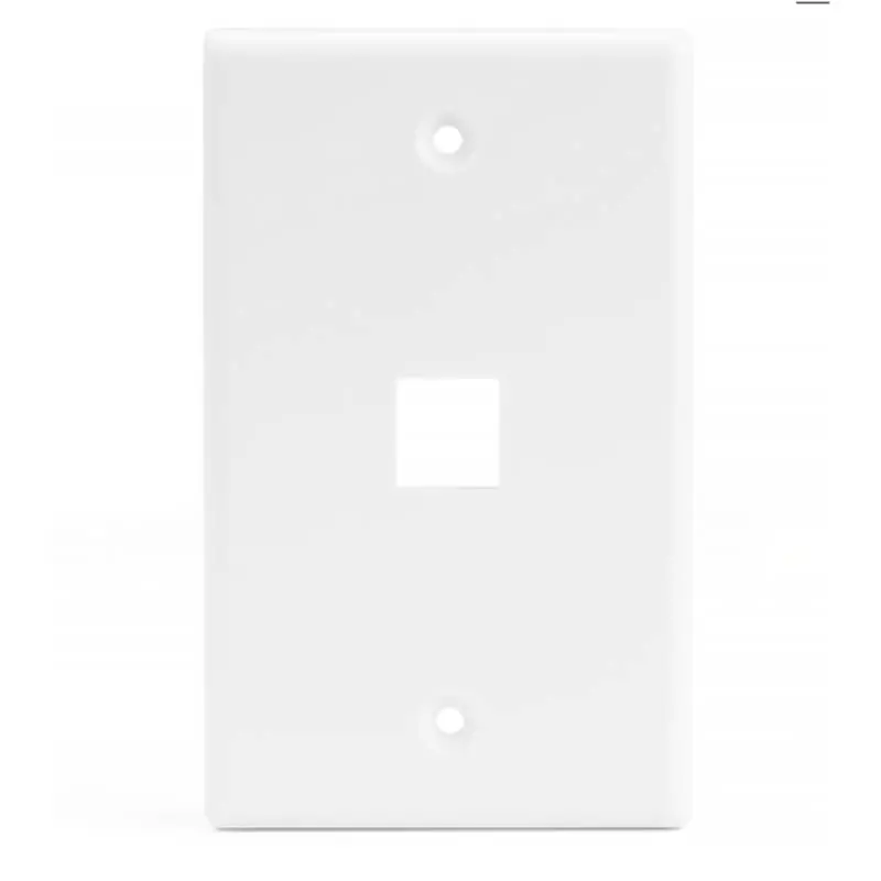 Zkwp45-1-Bw Single-Gang Wall Plate – Matte White, 1-Port Modular Faceplate 1