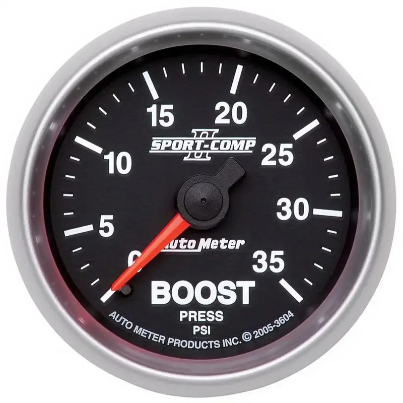 Autometer Sport-Comp Ii Mechanical Boost Gauge – 2-1/16", 35 Psi, Model 3604 1
