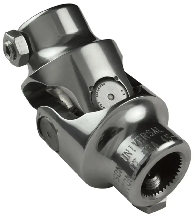 Borgeson 124340 Polished Stainless Steel Steering U-Joint – 1" X 48", 13/16"-36 Thread 1