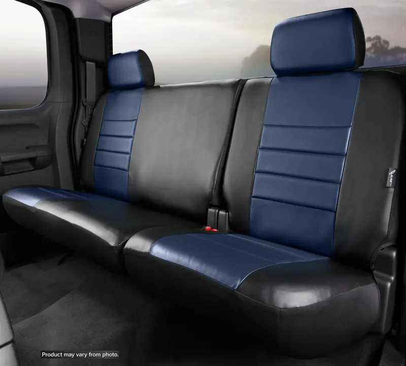 Fia Sl60 Series Blue Leatherlite Rear Seat Covers – Custom-Fit Simulated Leather Interior Upgrade 1