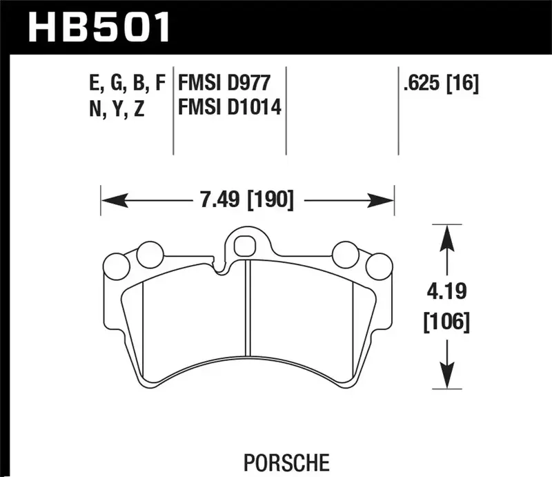 Hawk Performance Hb501Y.625 Lts Low-Dust Ceramic Brake Pads – 0.625" Thickness 1