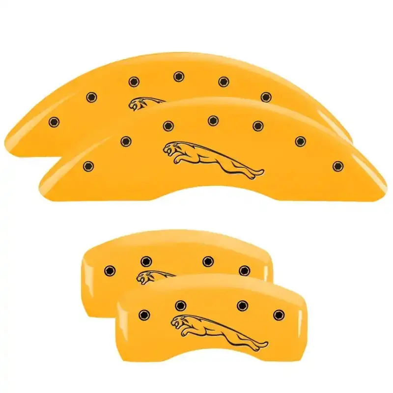 Mgp 4-Piece Caliper Cover Set – Front & Rear Engraved Acura-Style, Yellow Finish With Black Detailing 1