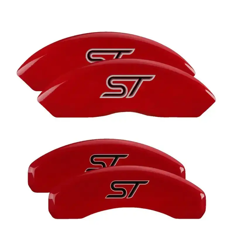 Mgp Engraved Red Caliper Covers For Front And Rear Axles – Silver Accent Detailing 1