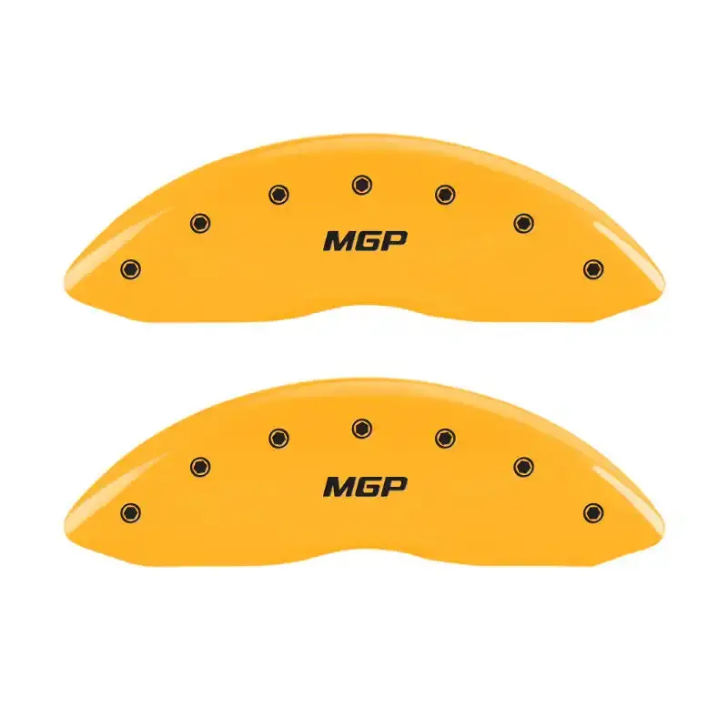 Mgp Engraved Yellow Caliper Covers For Front And Rear Axles – Black Accent Detailing 1