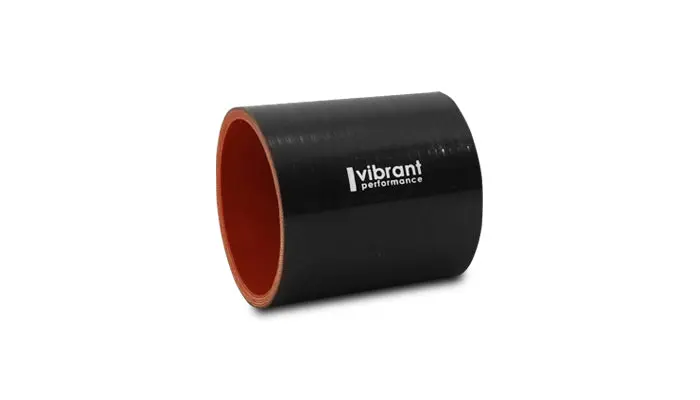 Vibrant Performance Straight Hose Coupler – 1.00" Id × 3.00" Length, Black Anodized 1