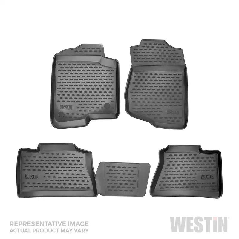 Westin Profile Black Floor Liners – 4-Piece Set (Front & Rear) For Custom Fit 1